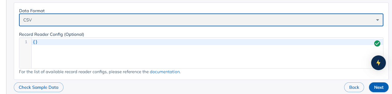 Add the data type before proceeding